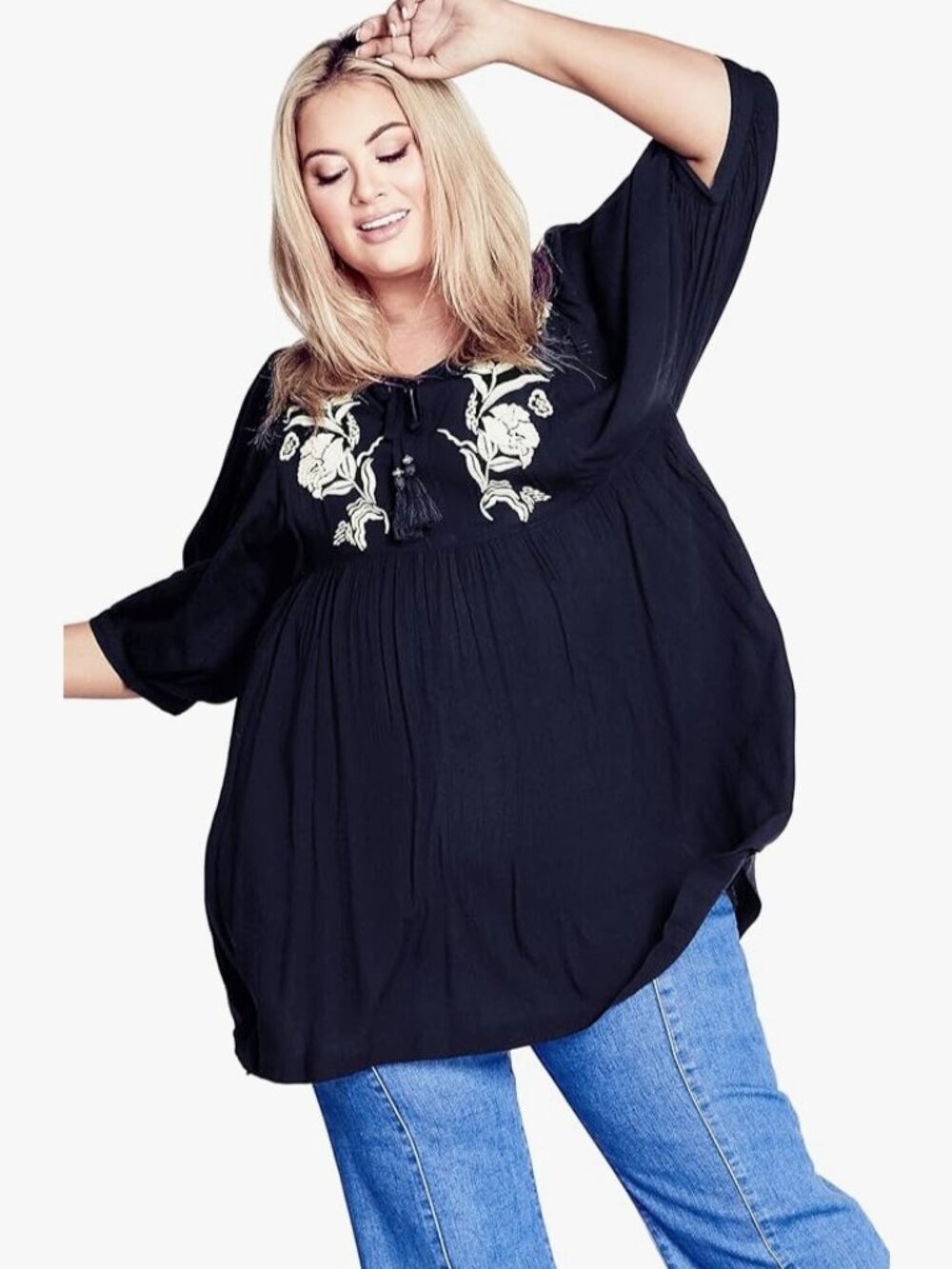 AVENUE AVEOLOGY TUNIC DRESS ARLA EMBROIDERY Size 16